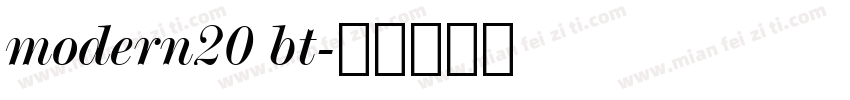 modern20 bt字体转换